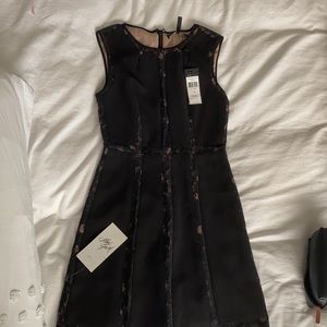 Black "Marae" Dress w/ Lace Panels
